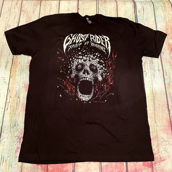 Marvel Other - Ghost Rider Spirit of Vengeance T-Shirt Mens XL Black Red Graphic Marvel 2011